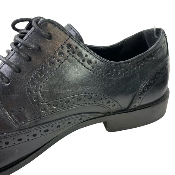 Nunn Bush Mens Comfort Gel Wingtip Oxford Real Leather Black Dress Shoes 11.5 main image 14
